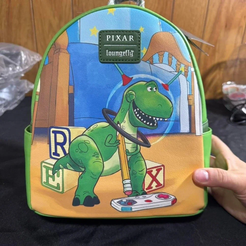 Loungefly Pixar Rex green‎ mini backpack NEW